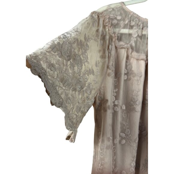 Cato XL Women's Pink Floral Lace Off-Shoulder Blouse - Picture 4 of 10